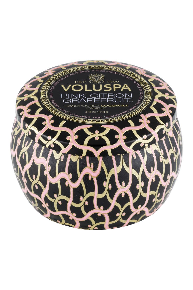 Pink Citron Grapefruit Mini Tin Candle, Alternate, color, PINK CITRON