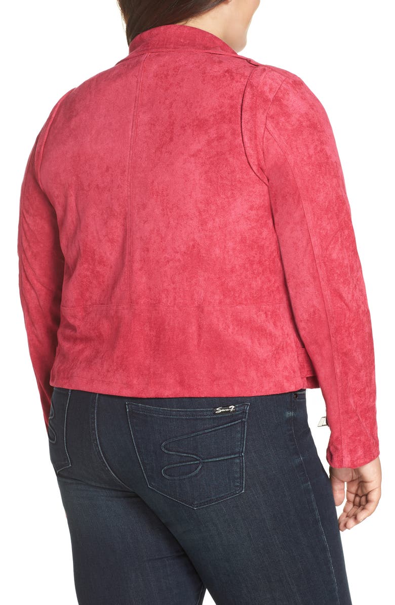 Glamorous Faux Suede Biker Jacket, Alternate, color,