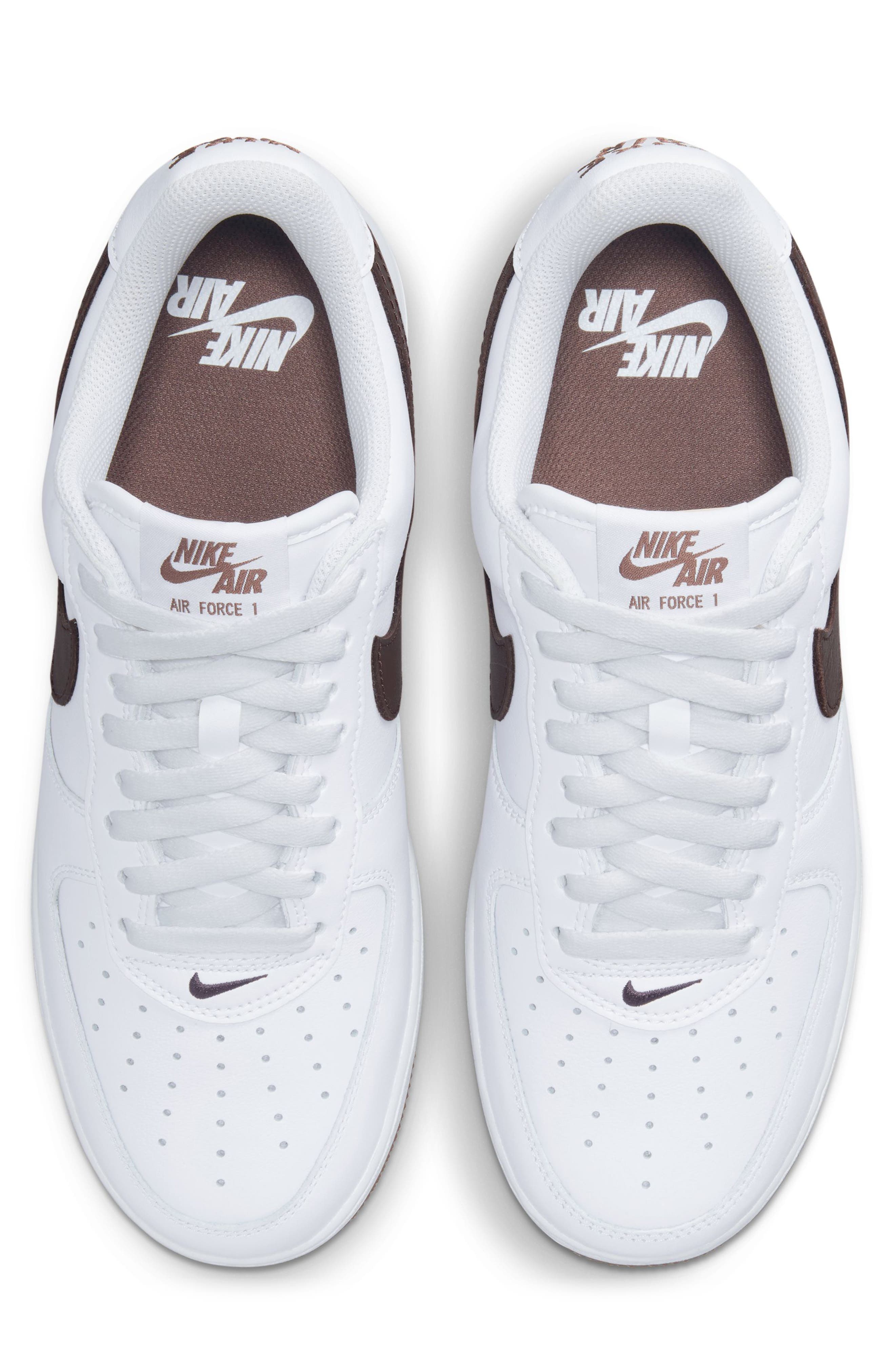 Air Force 1 Low Retro Basketball Sneaker, Alternate, color, WHITE/ CHOCOLATE/ GOLD