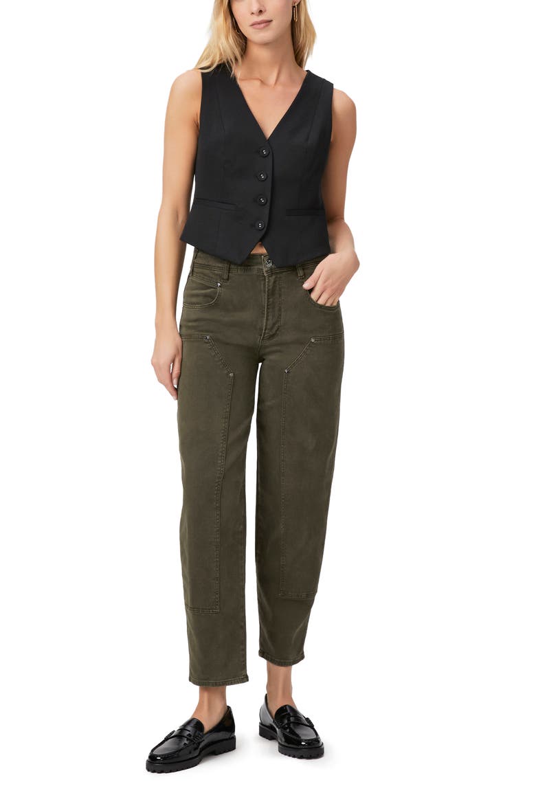 Alexis Workwear High Waist Barrel Pants, Alternate, color, VBAYOUGRN