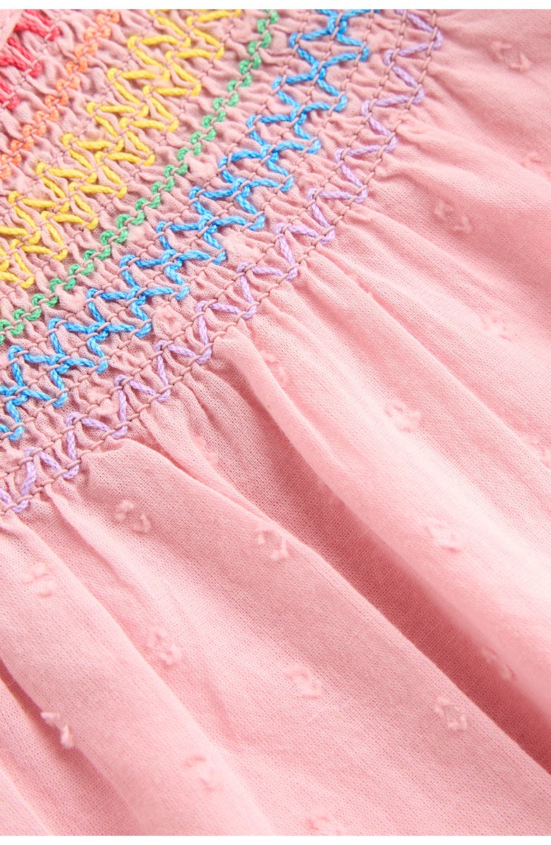 Mini Boden Kids' Embroidered Smocked Cotton Top, Alternate, color, 