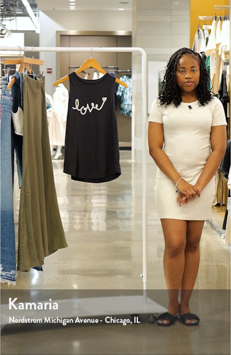 Love Script Jade Cotton Blend Muscle Tank, sales video thumbnail