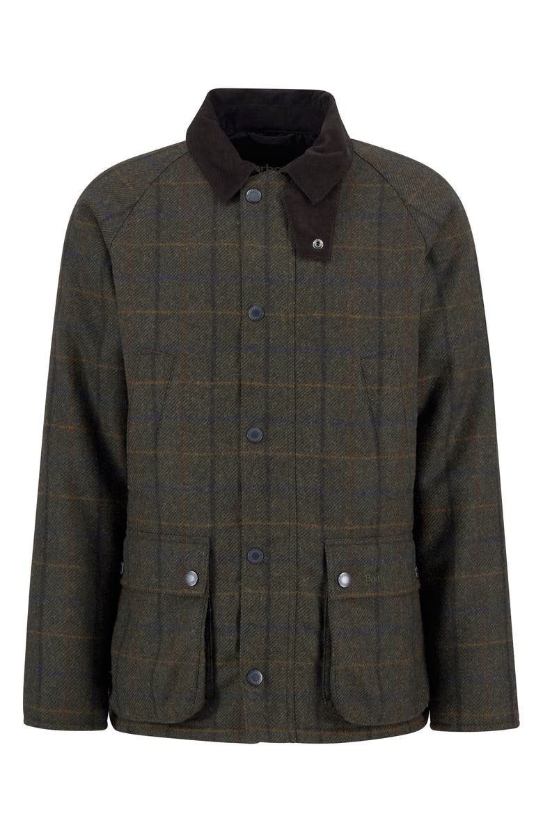 Barbour Bedale Check Corduroy Collar Wool Jacket, Alternate, color,