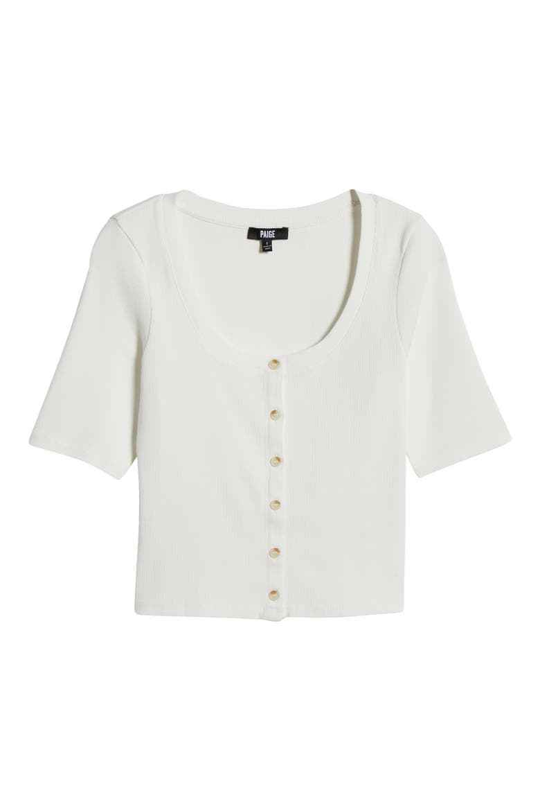 Evette Short Sleeve Button-Up Sweater, Alternate, color, WHITE