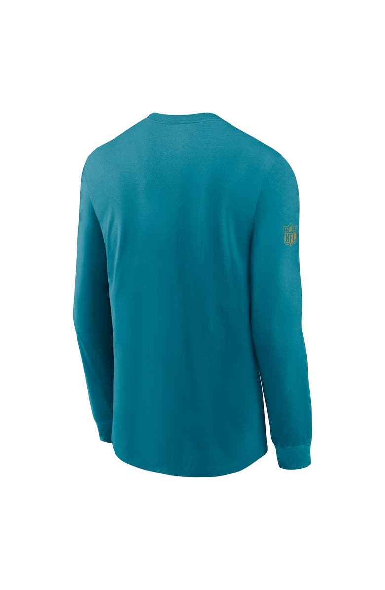 Nike Men
s Nike Teal Jacksonville Jaguars Sideline Performance Long Sleeve T-Shirt, Alternate, color, Teal