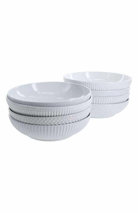 BIA Cordon Bleu Set of 8 Assorted Textured Pasta Bowls