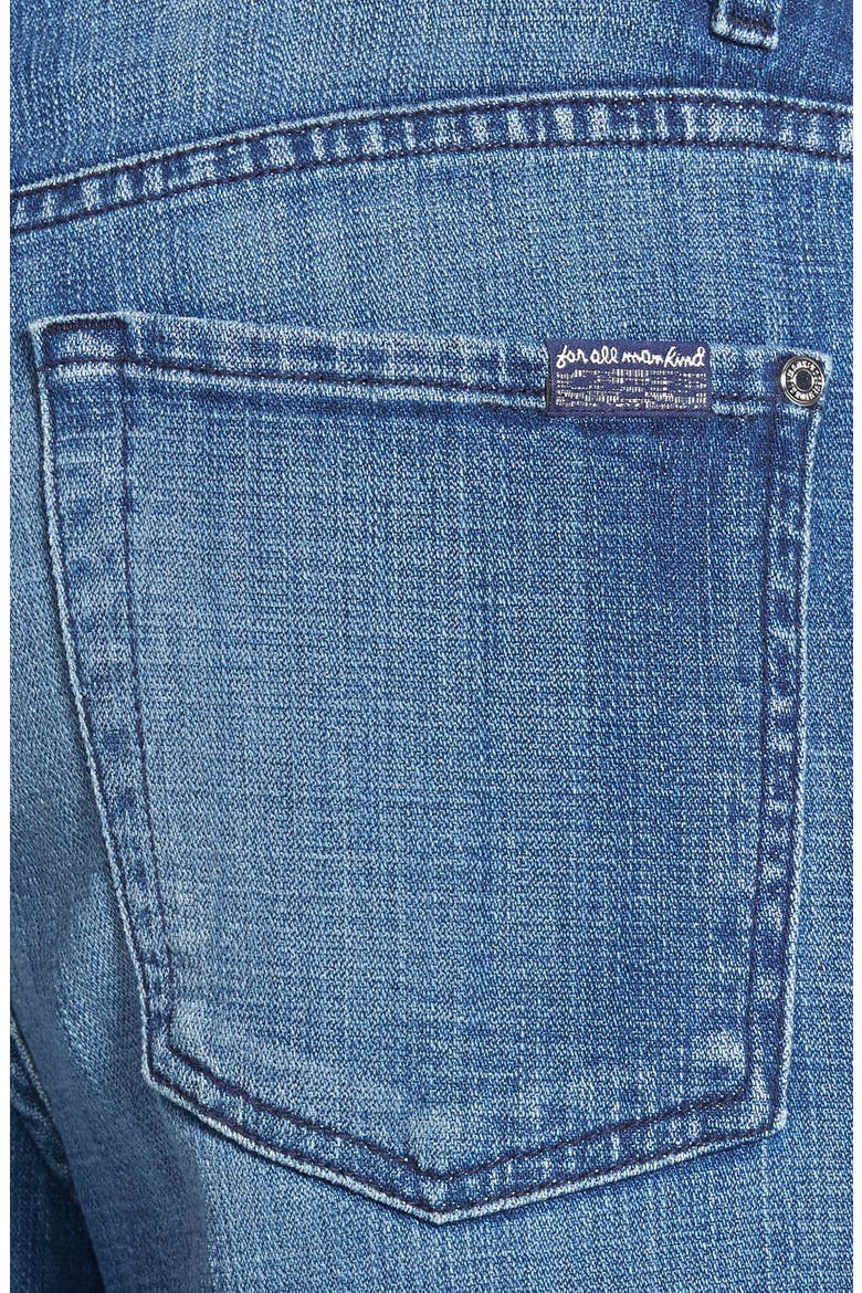 7 For All Mankind® Denim Culottes, Alternate, color, MEDIUM BROKEN TWILL