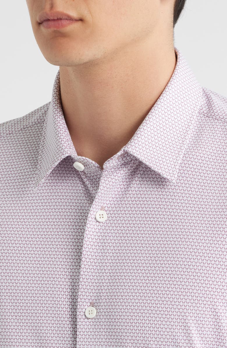 BOSS Roan Kent Slim Fit Button-Up Shirt, Alternate, color, Dark Red