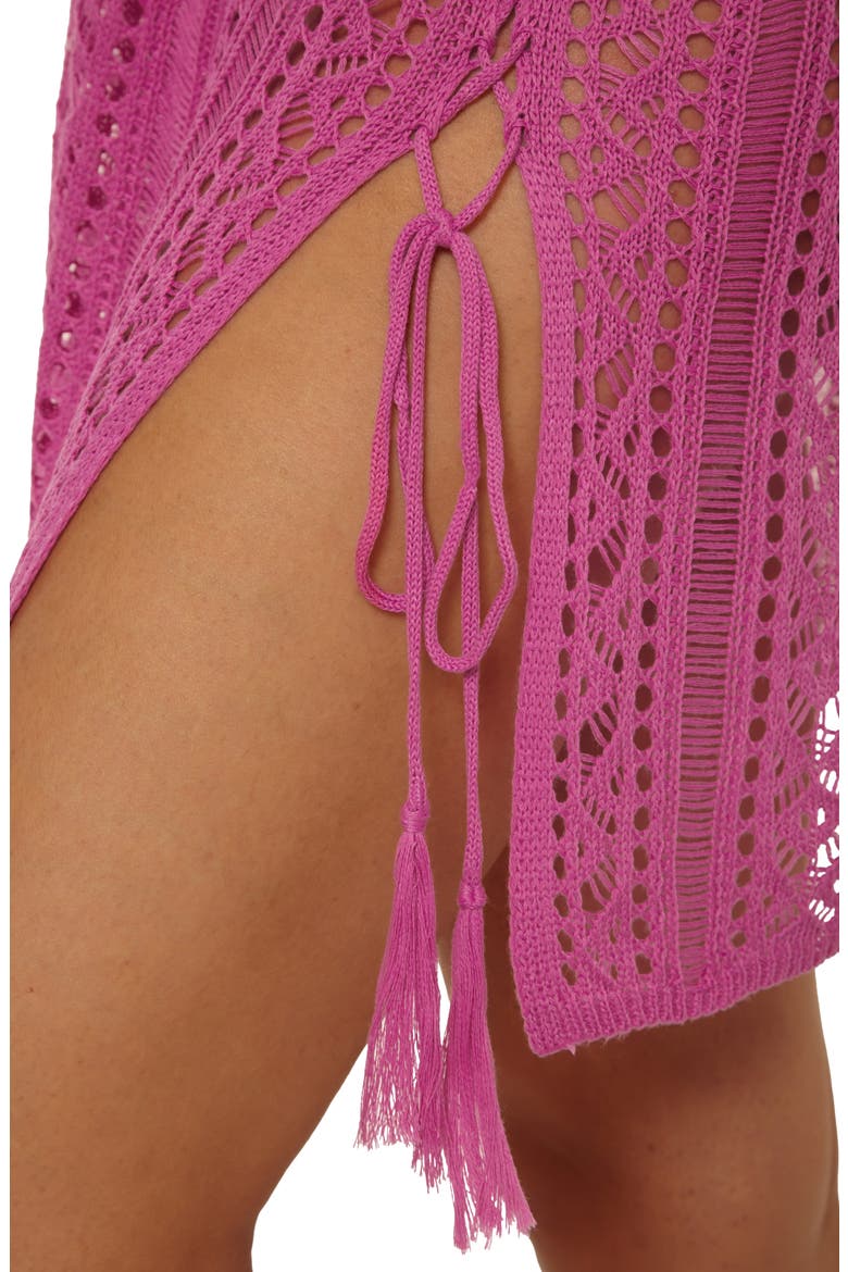 Boho Bliss Sheer Cover-Up Tunic, Alternate, color, ROSE BERRY