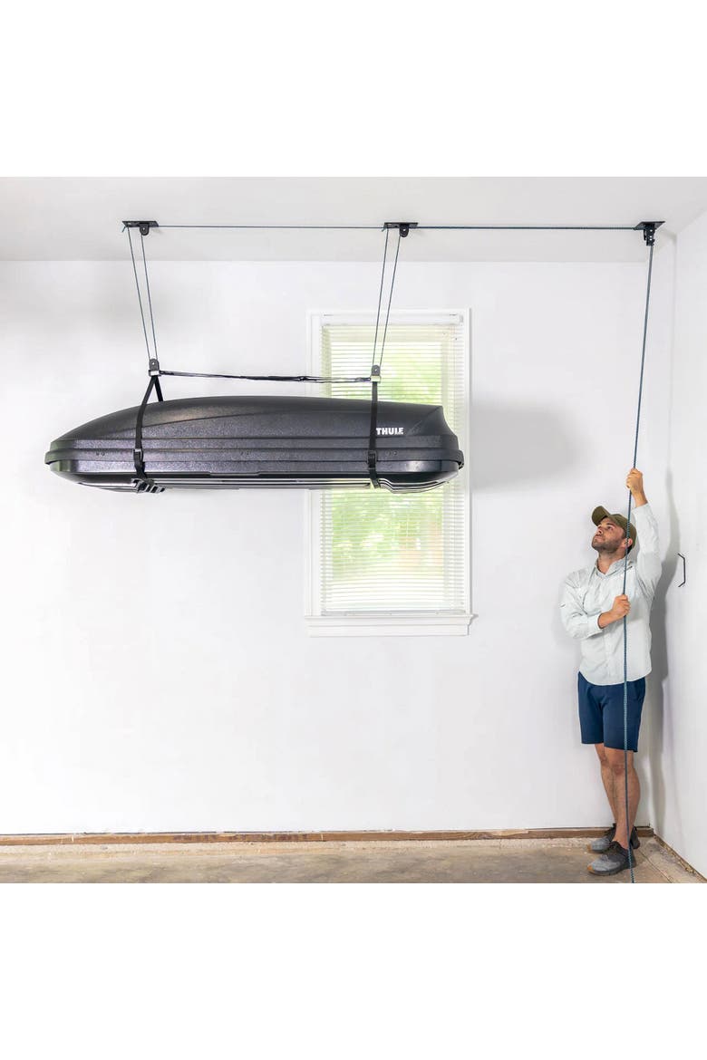 EasyLift Cargo Box Hoist -Holds up to 150 lbs, Main, color, Black