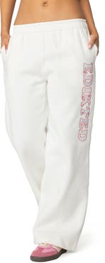 EDIKTED Mili Logo Wide Leg Sweatpants