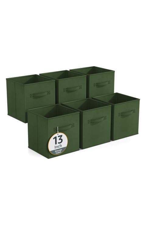 Set of 6 13-Inch Foldable Storage Cubes
