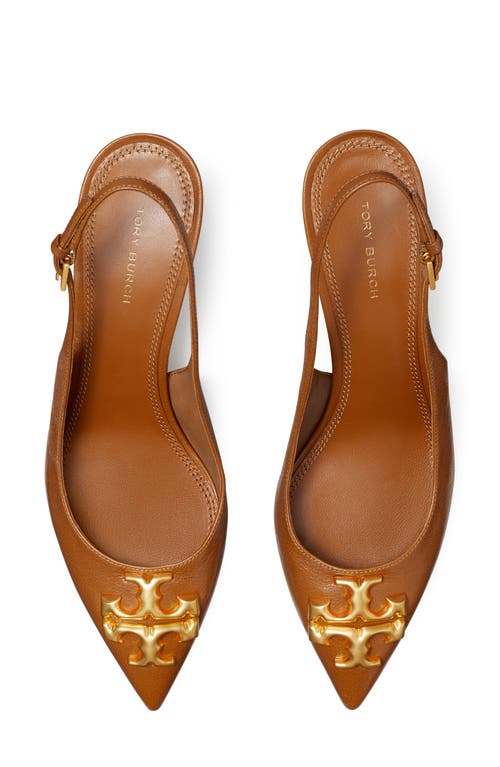 Tory Burch Eleanor Pointed Toe Slingback Pump In Gold