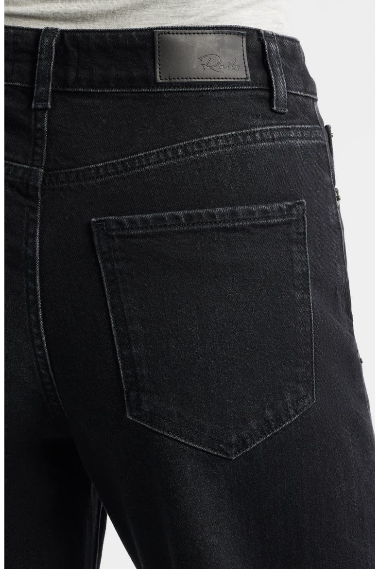Getty High Waist Crop Wide Leg Utility Jeans, Alternate, color, ONYX