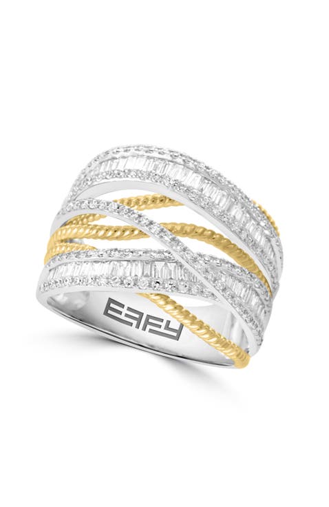 14K White & Yellow Gold Diamond Ring