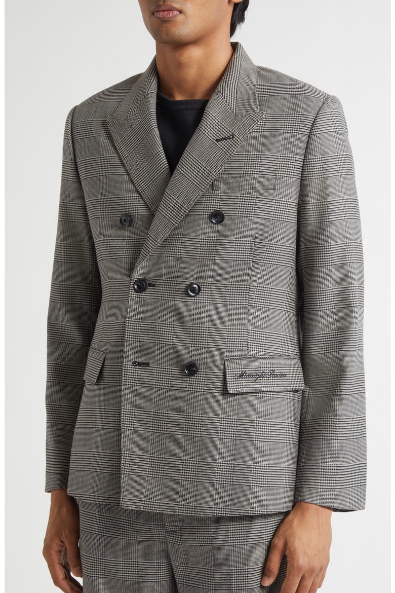 Double Breasted Jacket, Alternate, color, GRAY HOUNDSTOOTH