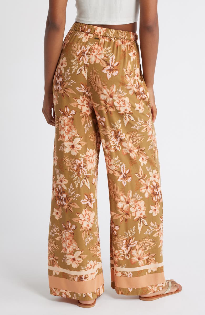 Rip Curl Desert Dreams Floral Wide Leg Pants, Alternate, color, Bronze