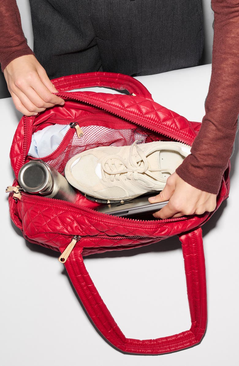 MZ Wallace Jimmy Deluxe II Quilted Nylon Duffle Bag, Alternate, color,