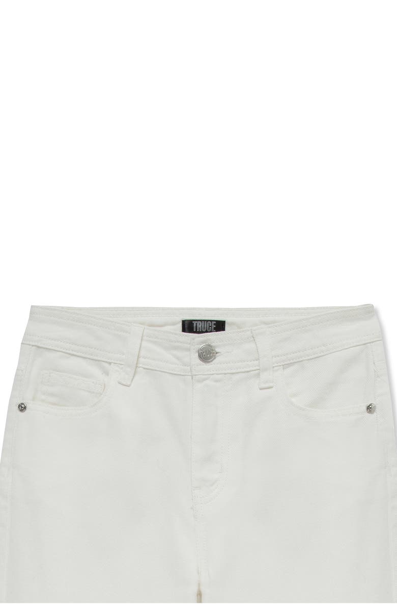 Truce Kids' Seamed Fringe Flare Jeans, Alternate, color, White