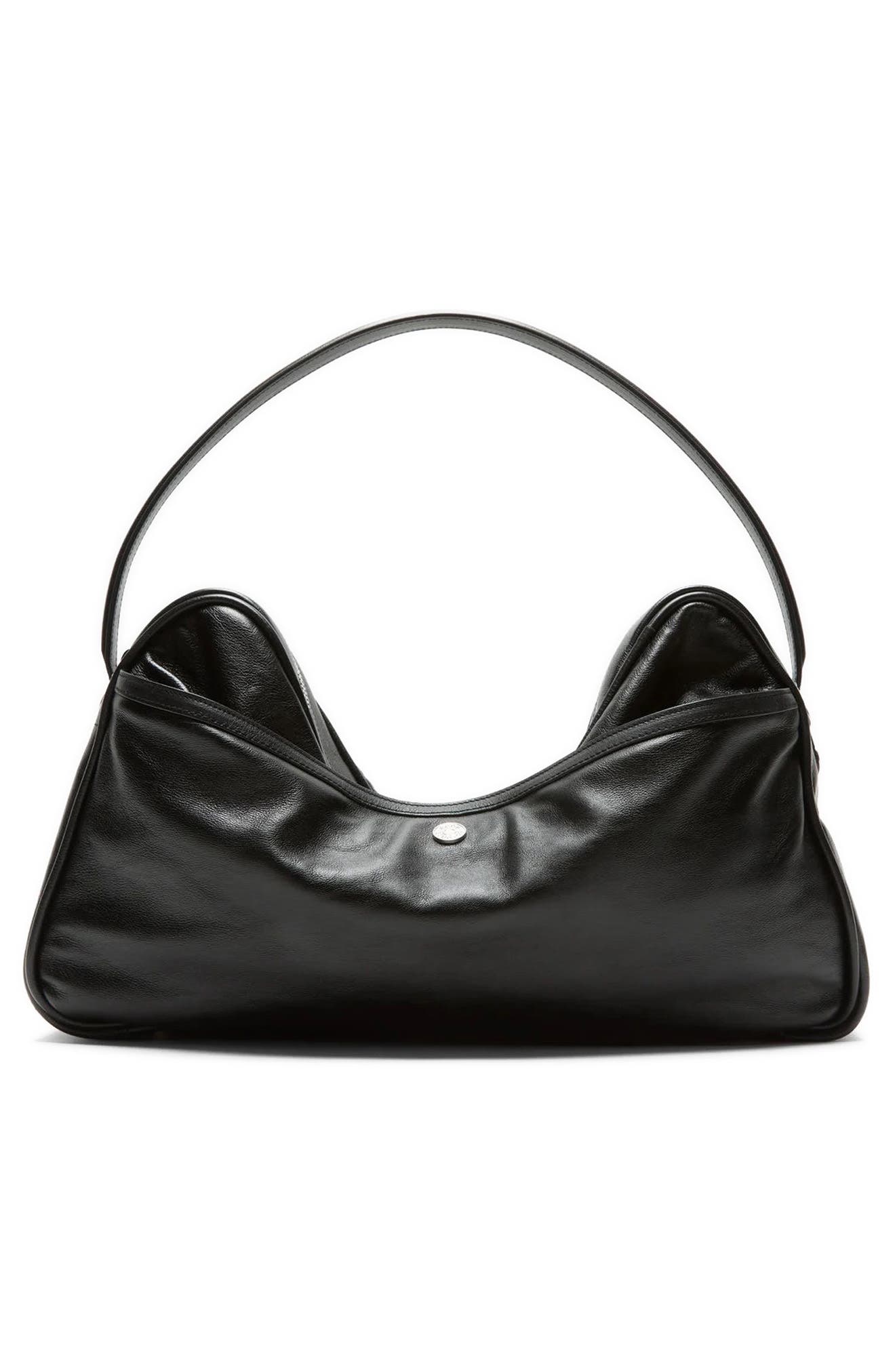 Acne Studios Medium Camero Leather Shoulder Bag, Alternate, color, 