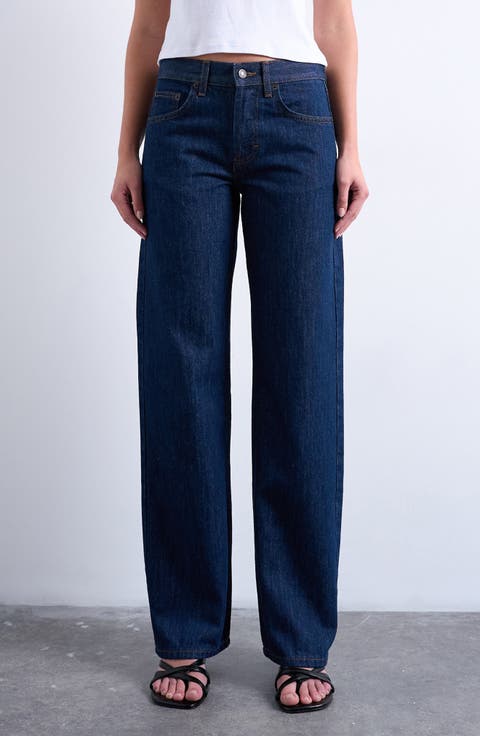 Low Rise Straight Leg Jeans