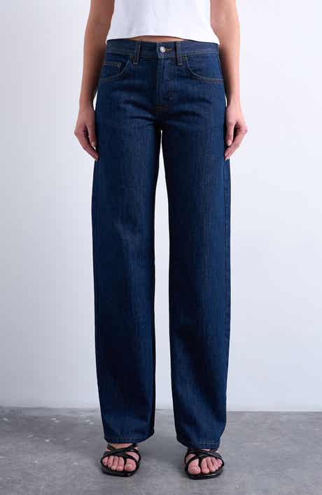 Topshop Low Rise Straight Leg Jeans
