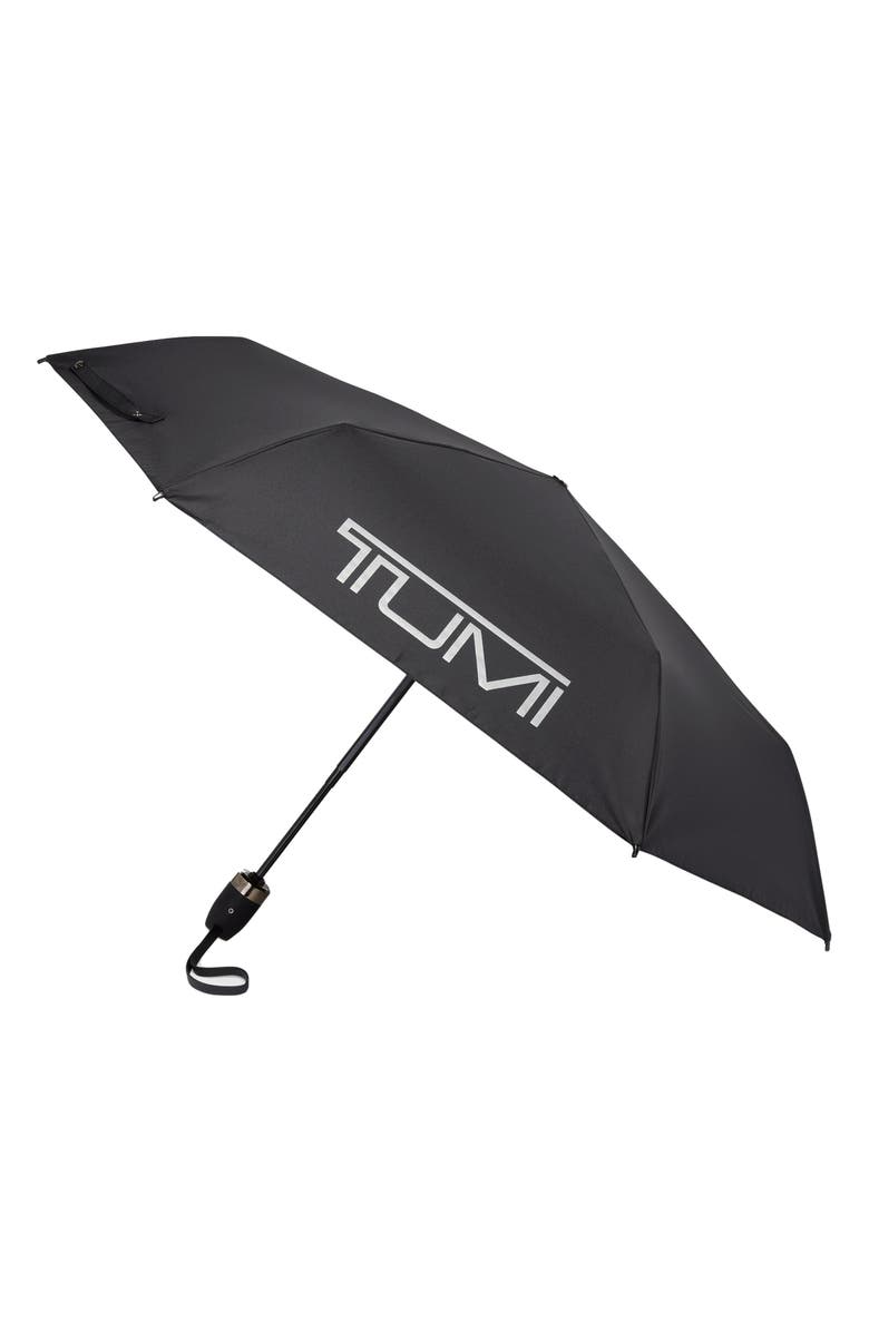 TUMI Medium Auto Close Umbrella, Main, color, Black