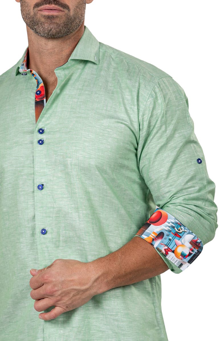 Maceoo Eins Marthy Contemporary Fit Button-Up Shirt, Alternate, color, 