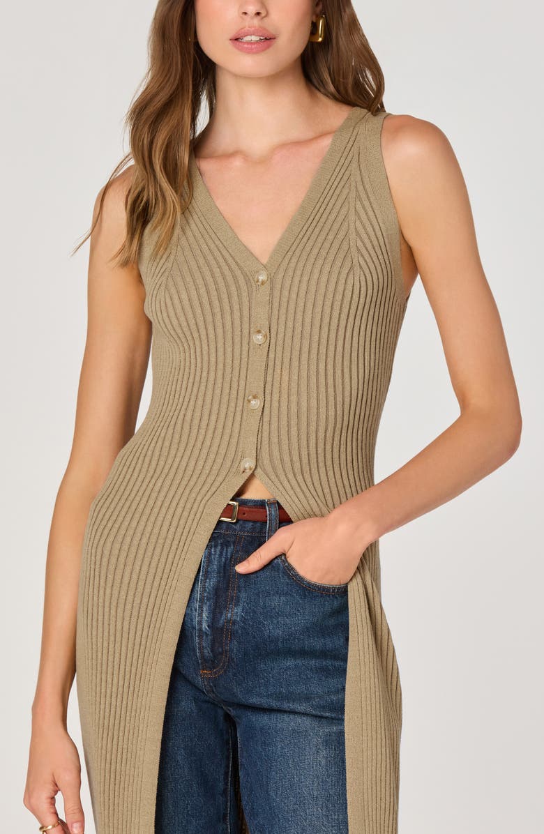 ASTR the Label Midi Sweater Dress, Alternate, color, Khaki