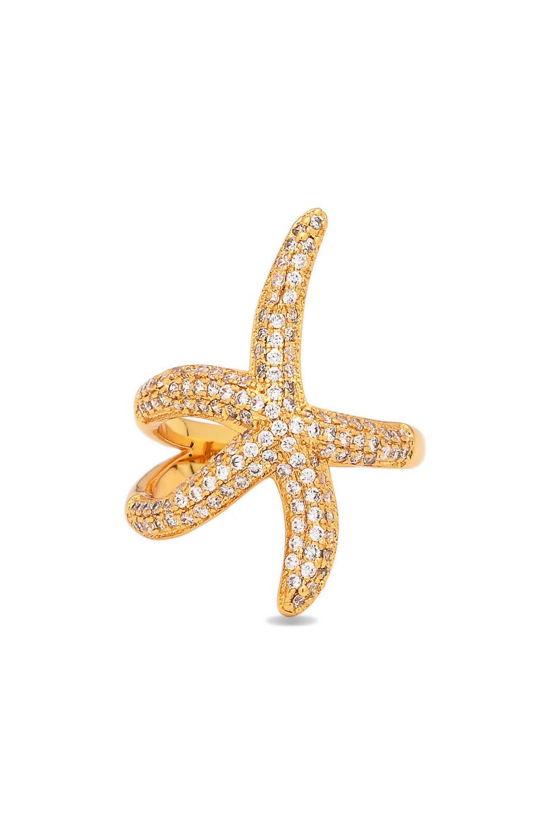 Amie Starfish Statement Ring, Alternate, color, GOLD