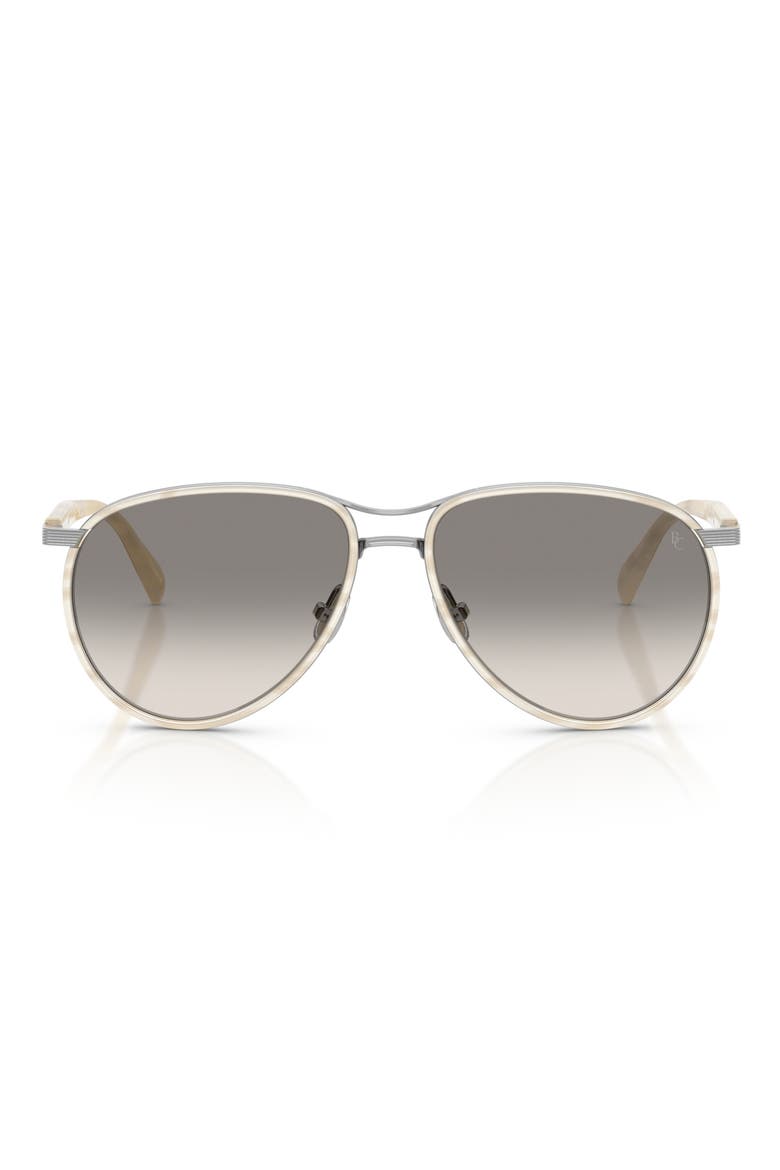 Apheleion 57mm Gradient Pilot Sunglasses, Main, color, SILVER