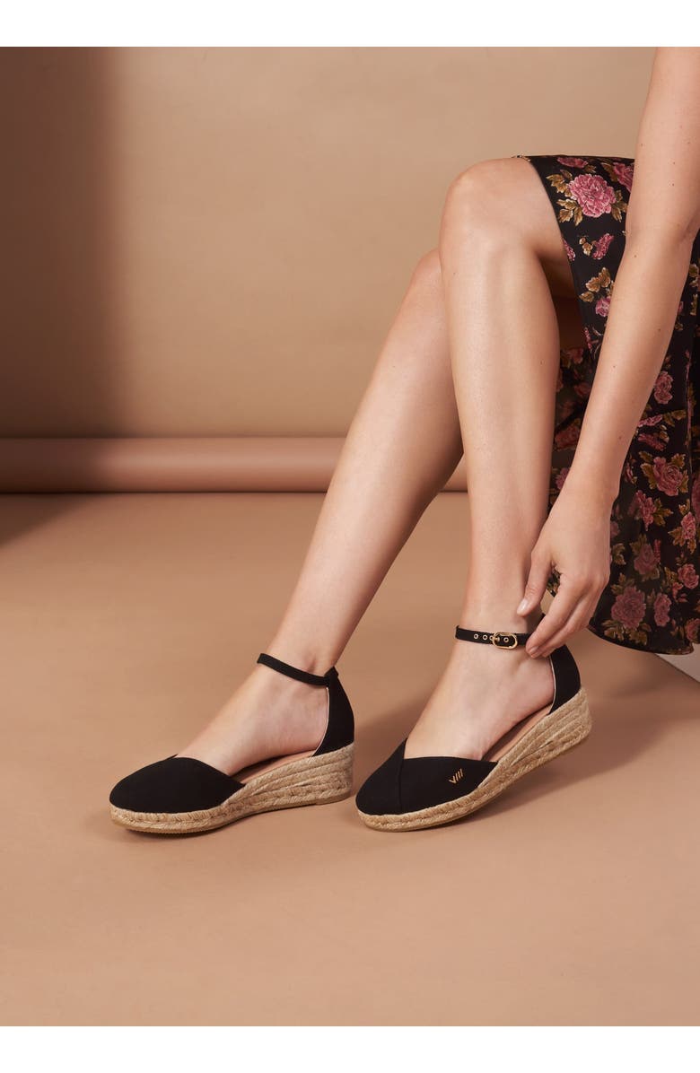 VISCATA Formiga Canvas Espadrille Wedges, Alternate, color, Black