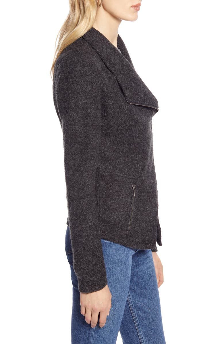 Halogen<sup>®</sup> Knit Moto Jacket, Alternate, color,