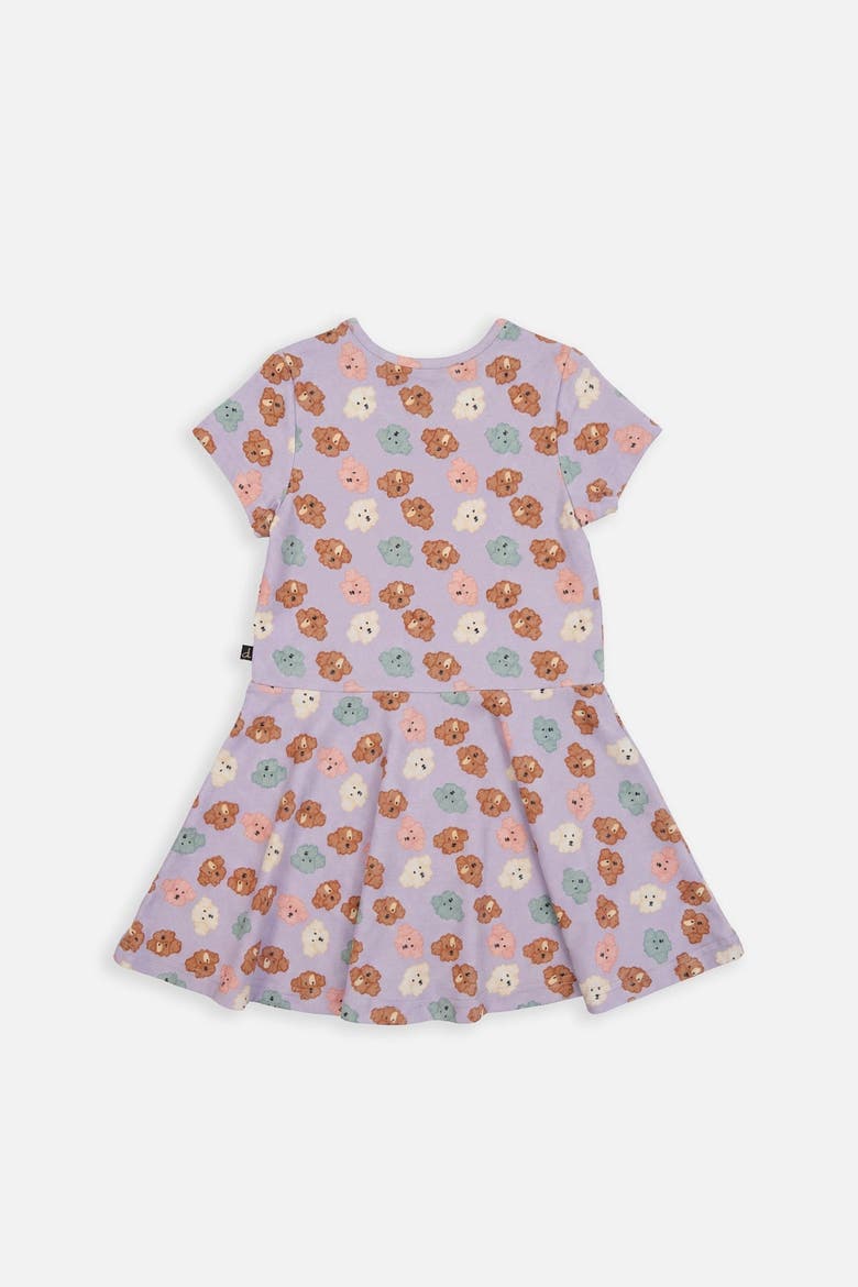 Jersey Drop Waist Flowy Skirt Dress, Alternate, color, Purple Poodle Print