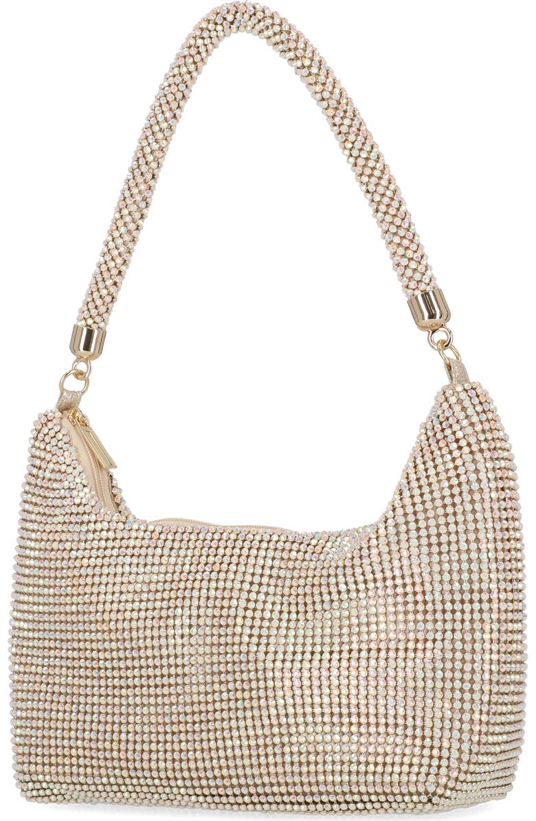 Jessica McClintock Julian Rhinestone Hobo Bag, Alternate, color, Honey