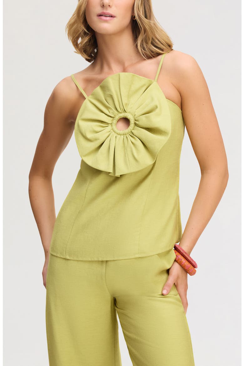 3D Flower Camisole, Main, color, COASTAL PALM