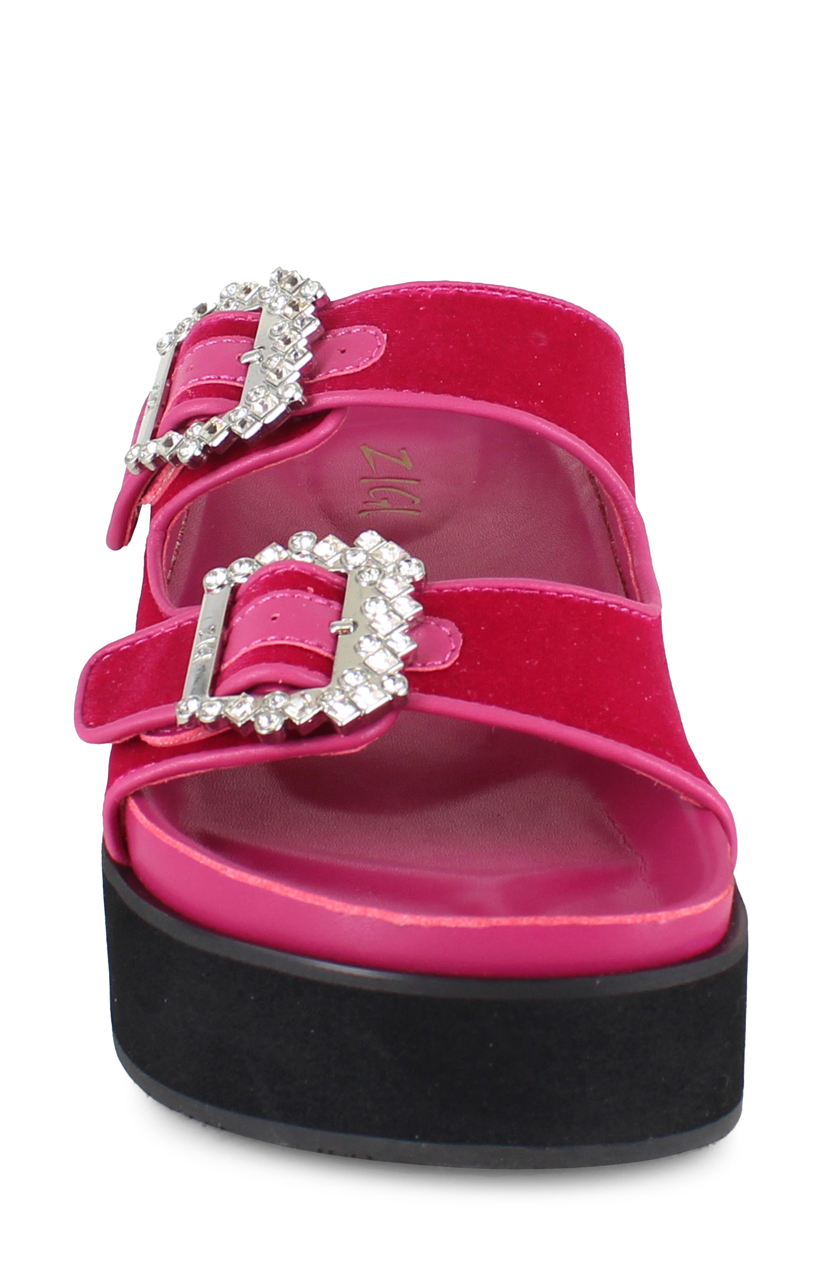Rosalinda Platform Slide Sandal, Alternate, color, FUCHSIA