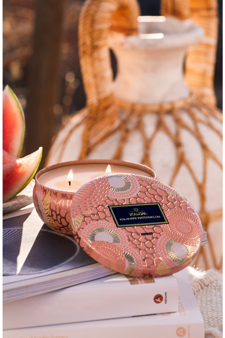Kalahari Watermelon 3-Wick Tin Candle, Alternate, color, WATERMELON
