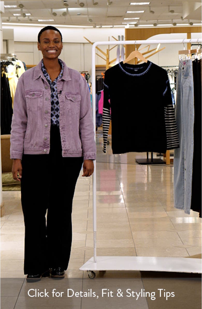 Avery Blanket Stitch Stripe Sweater, sales video thumbnail