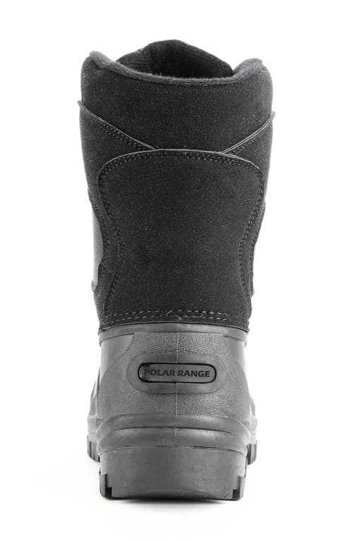 Polar Range Peak Waterproof Duck Toe Snow Boot In Black