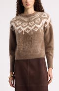 Nordstrom Brushed Cashmere Fair Isle Sweater