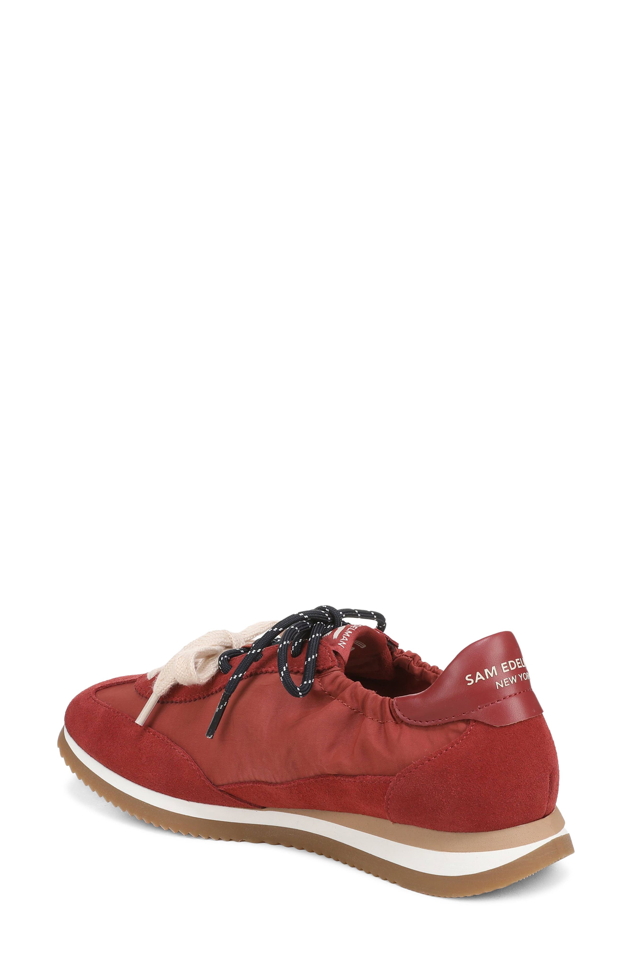 Evara Lace-Up Sneaker, Alternate, color, SEDONA RED
