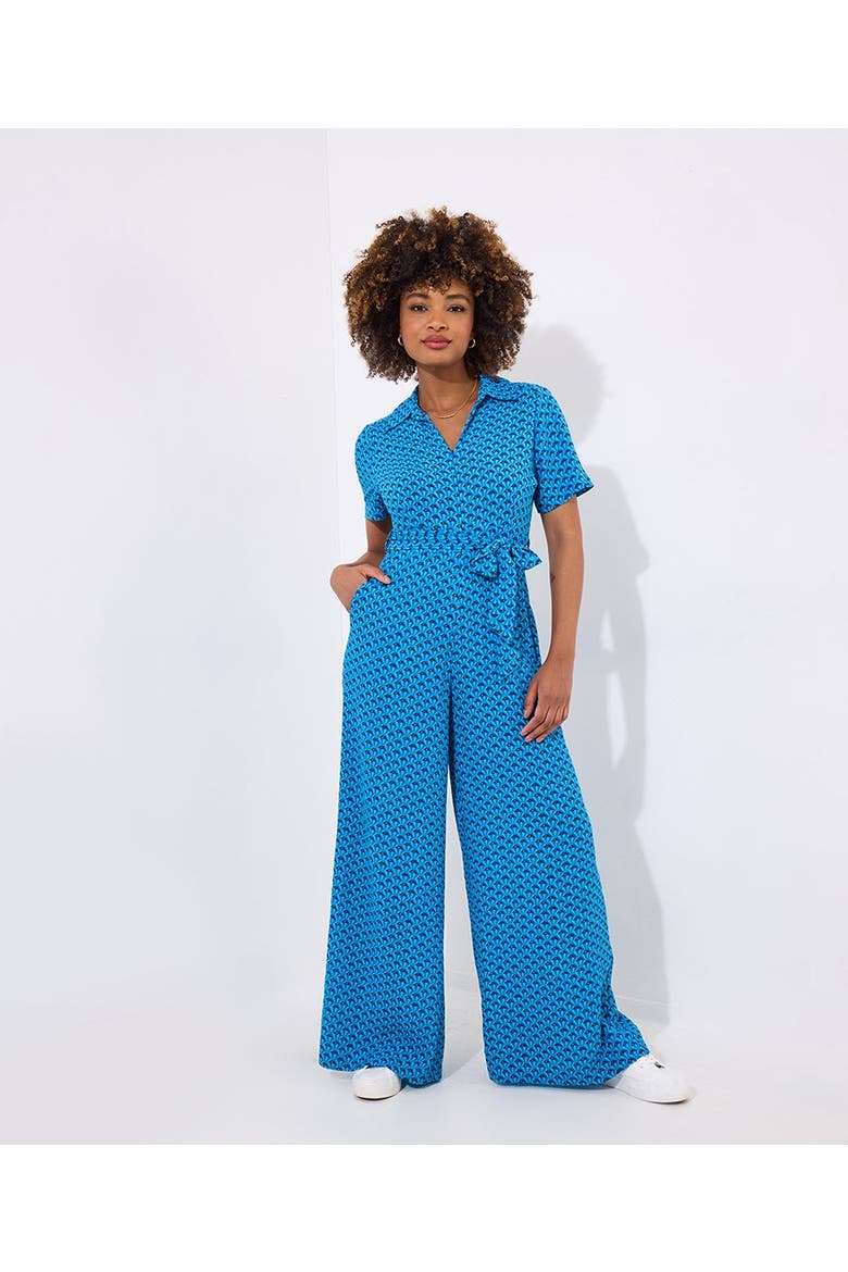 Zip Front Jumpsuit, Main, color, DIAMOND GEO