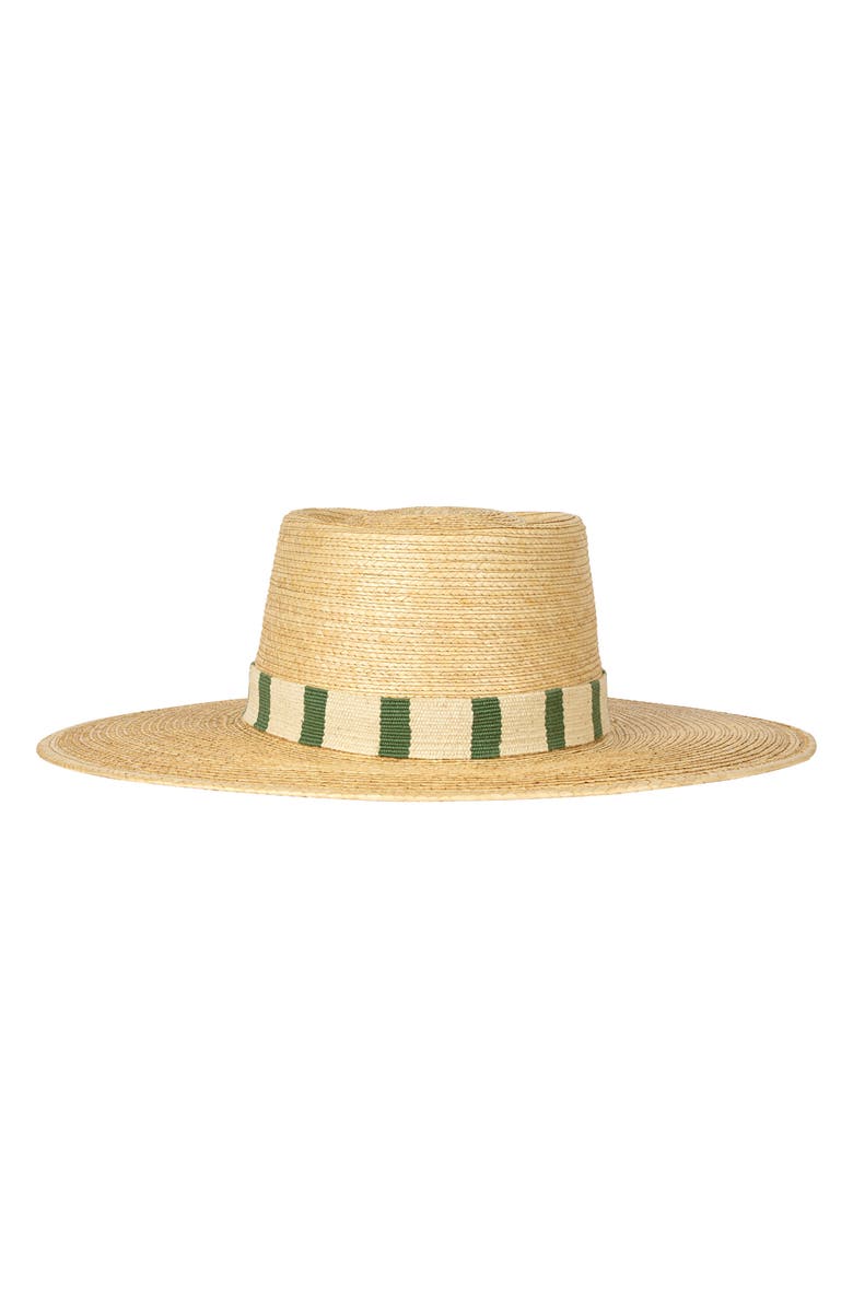 Sunshine Tienda Viana Resort Palm Straw Sun Hat, Main, color, Green