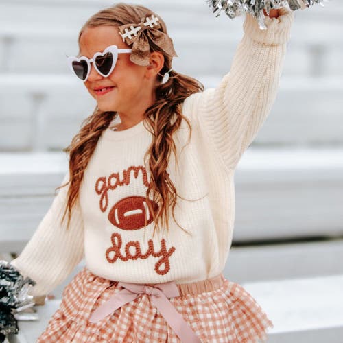 Sweet Wink Game Day Knit Sweater In Neutral