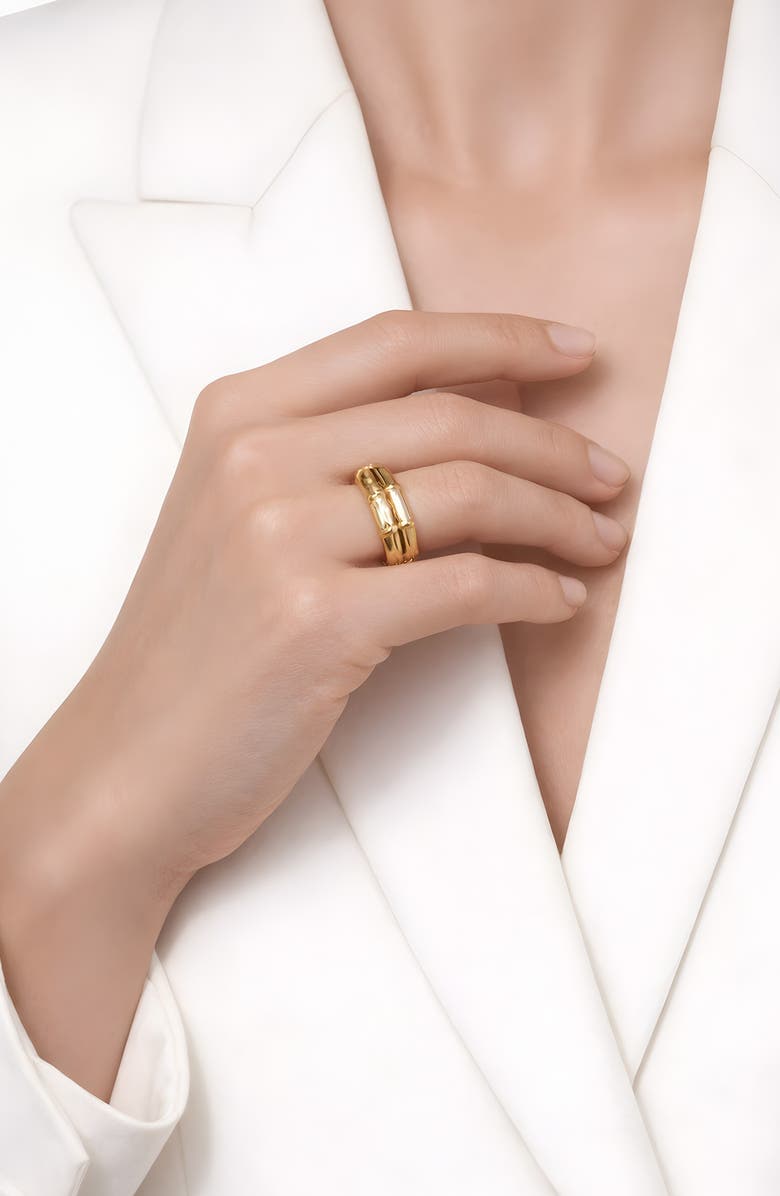 ARGENTO VIVO Bamboo Ring, Alternate, color, Gold