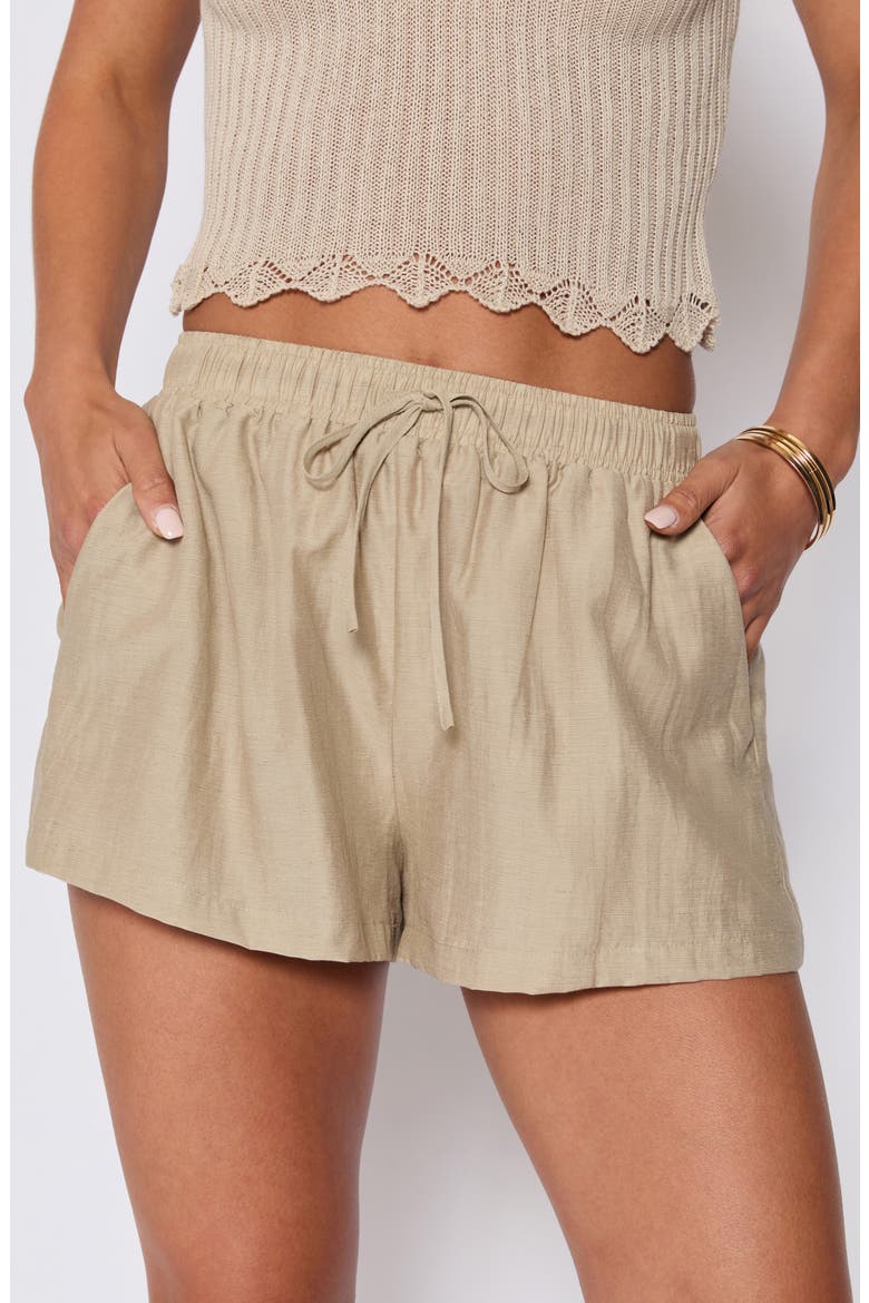 Ellory Drawstring Shorts (Nordstrom Exclusive), Alternate, color, KHAKI