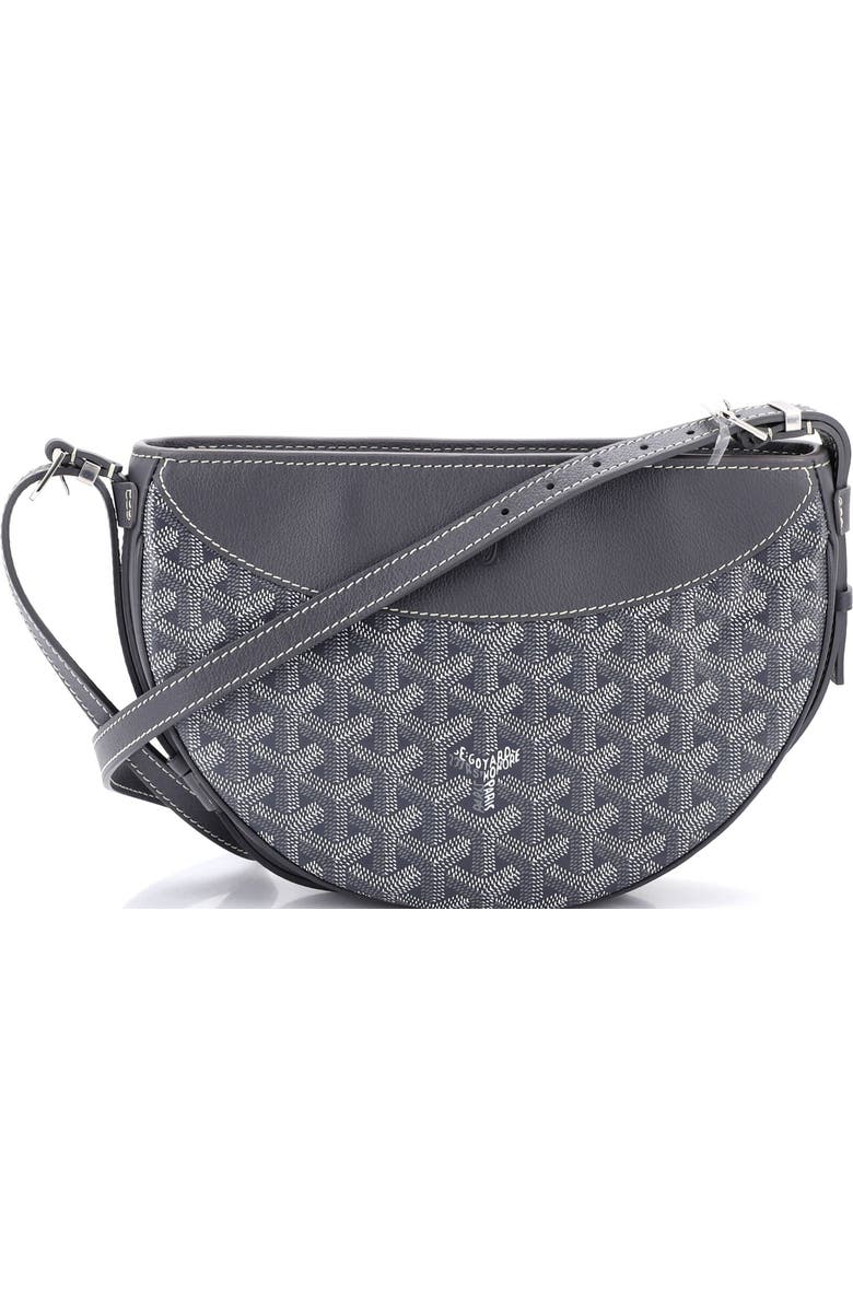 Pre-Owned Goyard Hirondelle Shoulder Bag Coated Canvas and Leather, Main, color, Gray