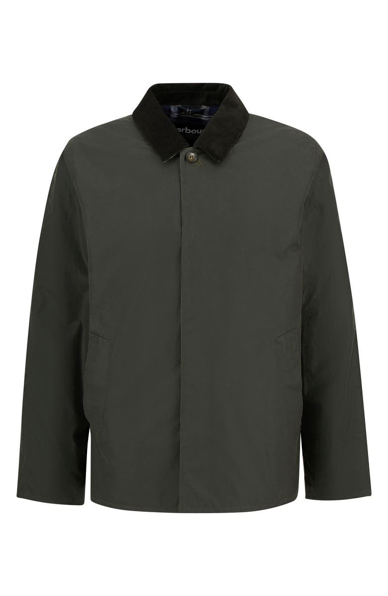 Barbour Lorden Waxed Mackintosh Jacket, Alternate, color, Olive