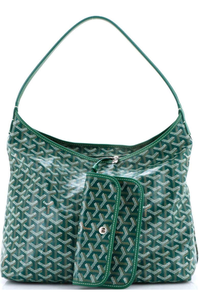 Pre-Owned Goyard Boheme Hobo Printed Coated Canvas, Alternate, color, Green